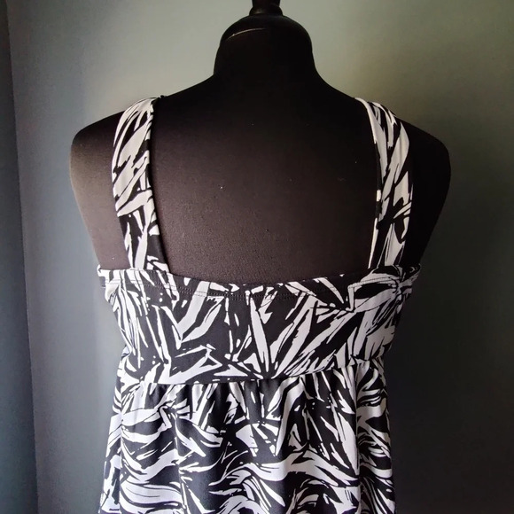 *NWOT* Coastal Blue Crossed Palm Leaf Tankini - Picture 6 of 6